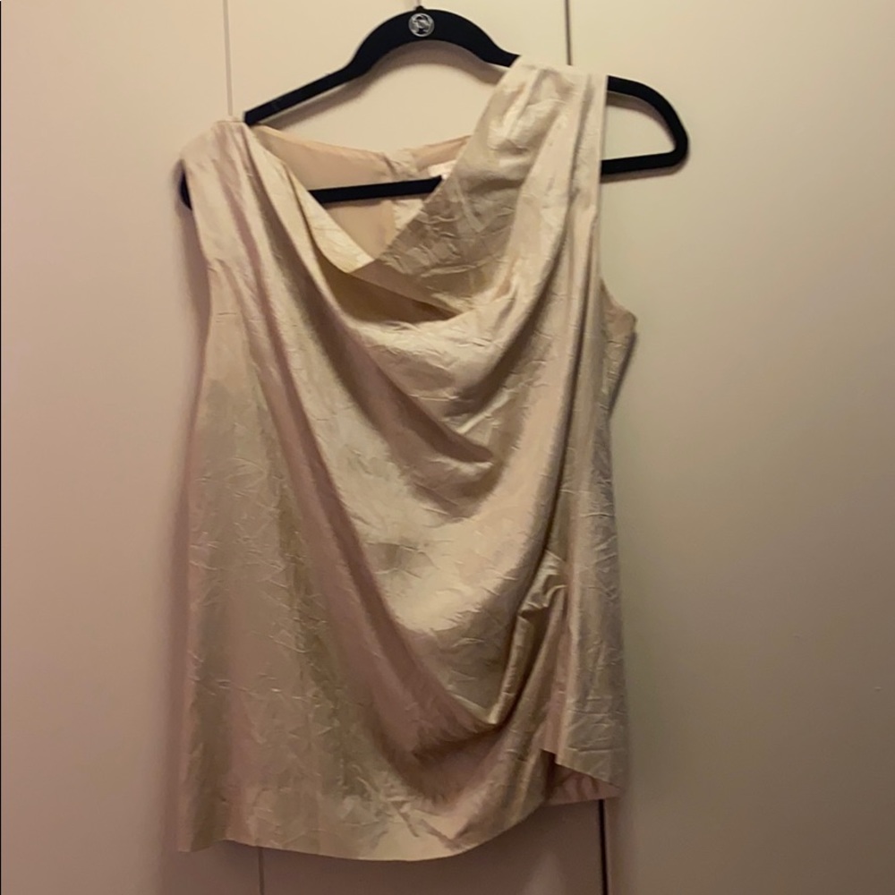 J Crew gold 100% silk blouse